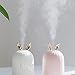 AmuseNd USB Cool Mist Humidifier with Breathing Light, Mini Size Reindeer Humidifier for Bedroom Home Office Desktop 220ml with Timed auto shutdown