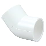 NIBCO 417 Series PVC Pipe Fitting, 45 Degree Elbow, Schedule 40, 1" Slip