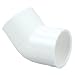 NIBCO 417 Series PVC Pipe Fitting, 45 Degree Elbow, Schedule 40, 1" Slip primary