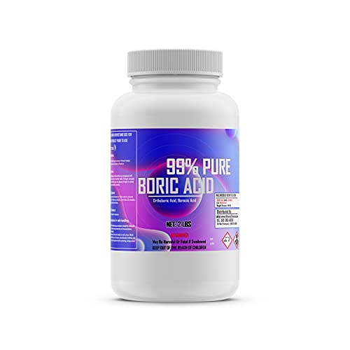 Pure Boric Acid Powder 99 2LB Can Uses Home and Garden, Swimming