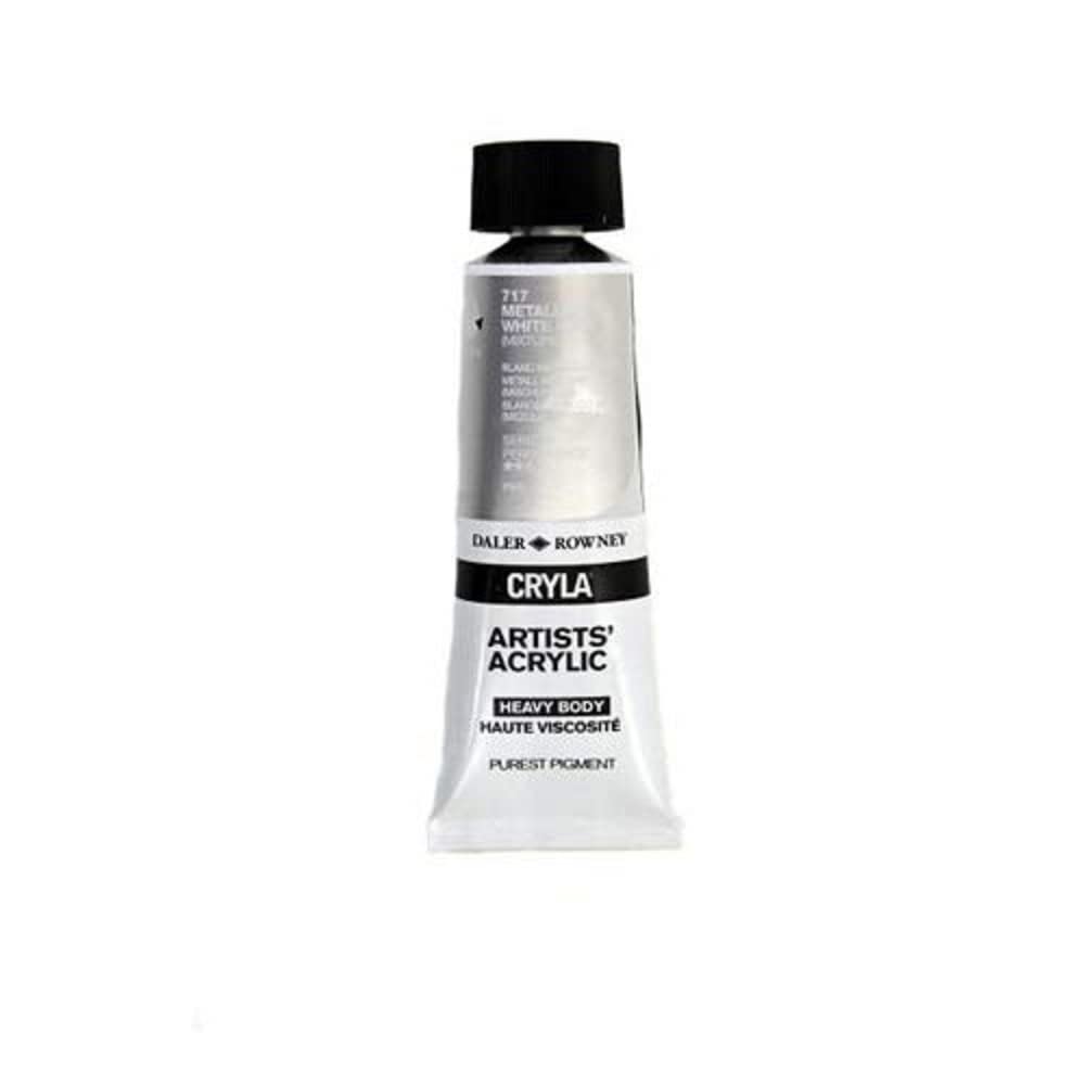 Daler-Rowney Cryla Acrylic 75 ml Metallic White Imit, Professional Artists