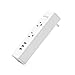 NTONPOWER Portable Travel Power Strip Surge Protector 2 Outlets 3 USB Ports - White