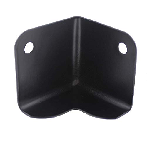 MIYAKO USA 8 Pack - 1.5" Cabinets Speaker Corners Protector Black Squared Metal for Front of PA/DJ (21-812)