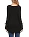 BeautyUU Women’s Ruffle Bell Sleeve Loose Casual Flare Tunic Top Shirt Blouse