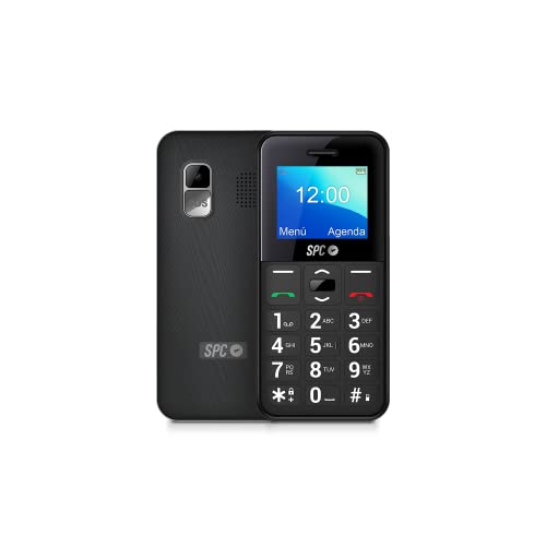 SPC Fortune 2 Pocket Edition – Teléfono móvil de Teclas Grandes para Mayores con números Grandes, botón SOS, Timbre y notificaciones Inteligentes, Volumen extraalto, sin Cargador - Negro