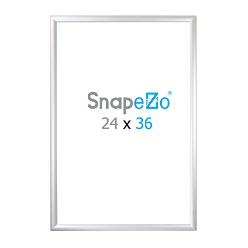 image for SnapeZo Movie Poster Frame 24x36 Inches, Silver 1.2