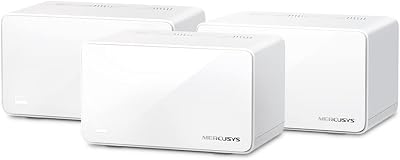 MERCUSYS Halo H90X WiFi 6 Mesh AX6000 3-Pack 800m Coverage 2.5G Port 150 Devices