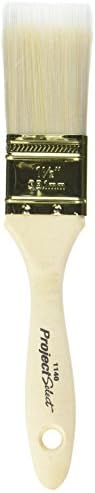 Linzer 0150 Project Select One Coat Pro 1140 Varnish Brush, 1-1/2 in Width, Chiseled Polyester, 1.5", Natural