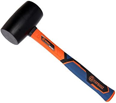 TopBuilt 32 Ounce Black Rubber Mallet with Fiberglass Handle 25052