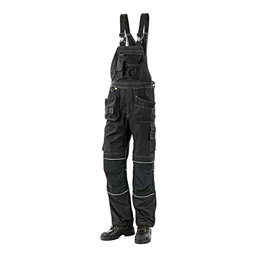 J.A.K. 150312B108 Serie 1503 60% algodón/40% poliéster Latzhose, negro, 60 L (42/35) tamaño