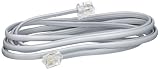 TeleDirect Premium Telephone Line Cord Heavy Duty RJ11, Silver Satin