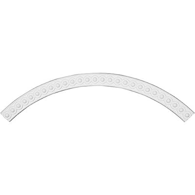 Ekena Millwork CR70HI 69 3/4 inch Od x 63 inch Id x 3 8 inch W x 1 inch P Hillsborough Ceiling Ring (1/4 of Complete Circle), White