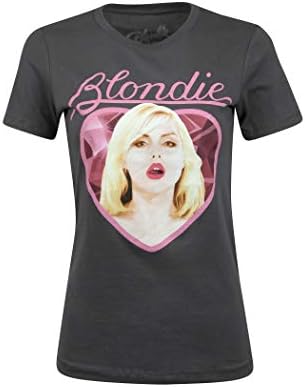 Womens Blondie Debbie Harry Diamond Heart Music Band Tee
