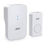 Wireless Doorbell, 1 [Self-Powered] Push Button and 1 Plug-in Receiver, Waterproof Chime Kit with 58 Chimes & 4 Level Volume LED Flash [ White, No Battery Required, 2018 Upgraded ]