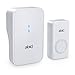 Wireless Doorbell, 1 [Self-Powered] Push Button and 1 Plug-in Receiver, Waterproof Chime Kit with 58 Chimes & 4 Level Volume LED Flash [ White, No Battery Required, 2018 Upgraded ] primary