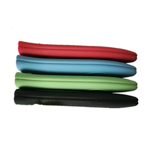 PPX 4 Pcs Silicone Hot Handle Holder,Colorful Kitchen Heat Resistant, Potholder for Cast Iron Skillets, Frying Pans & Griddles Milk Pot Sleeve Grip Handle Cover Red,Black,Blue,Green - Thumbnail 6