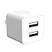 Smays Mini Dual USB Wall Charger and Power Adapter 10.5W and 5W for Fire Tablets and Kindle eReaders, White