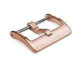 Barton Elite Watch Band Replacement Buckle - Choose Color & Width - Brushed Finish - 18mm Rose Gold