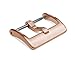 Barton Elite Watch Band Replacement Buckle - Choose Color & Width - Brushed Finish - 18mm Rose Gold