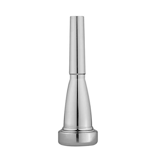 Trumpet Mouthpiece 3C 5C 7C (3 Pack) with Box and Microfiber Cleaning Cloth Compatible with Yamaha Bach Conn King Replacement Musical Instruments Accessories, Silver Plate (Bullet Shape)