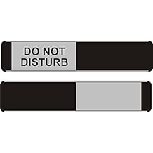 Seco Do Not Disturb/Blank Sliding Sign, 255mm x 52mm - 1.5mm Brushed Aluminium Composite