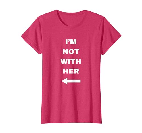 I'm Not with Her T-Shirt, Women, Red Heather, Large