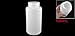 uxcell a13042200ux0152 Lab Double Cap Leakproof Plastic Widemouth Bottle Clear White 1000mL