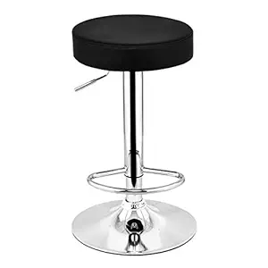 CRAFTSPEN Essilor PU 360 Degree 15.2x14x32.7 Height Adjustable Kitchen/Office/Showroom/Counter/Bar Stool in BlackColour (1 pcs)