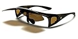 Polarized Flip Up Fit Over Sunglasses with Side Shields