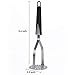 Beaverve Stainless Steel Potato Masher 1 Pack, 9.4 x 3.9inches, Black