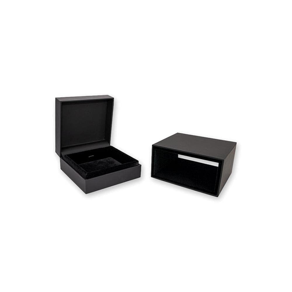 Jewellbox Deluxe Black Necklace Box - Elegant Jewelry Presentation and Storage for Bracelets, Necklaces, Bangles, and Earrings