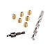 E-Z LOK 400-M6 Threaded Inserts for Wood, Installation Kit, Brass, Includes M6-1.0 Knife Thread Inserts (6), Drill, Installation Tool