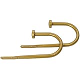 Meriville Set of 2 Decorative Gold End Cap Window Curtain Holdbacks for Draperies