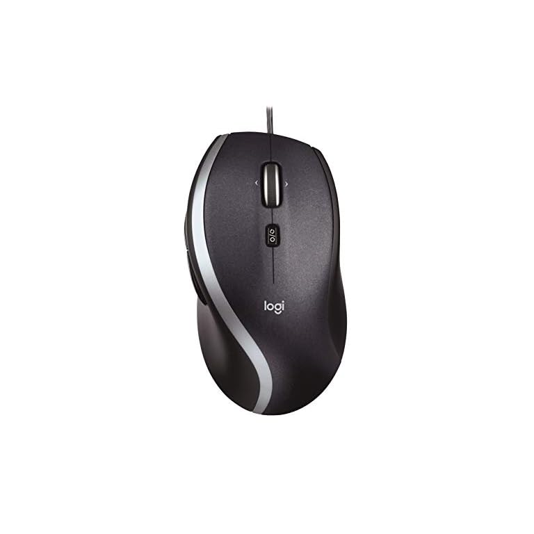 Logitech M500 Corded Mouse – Wired USB Mouse for Computers and Laptops, with Hyper-Fast Scrolling, Dark Gray