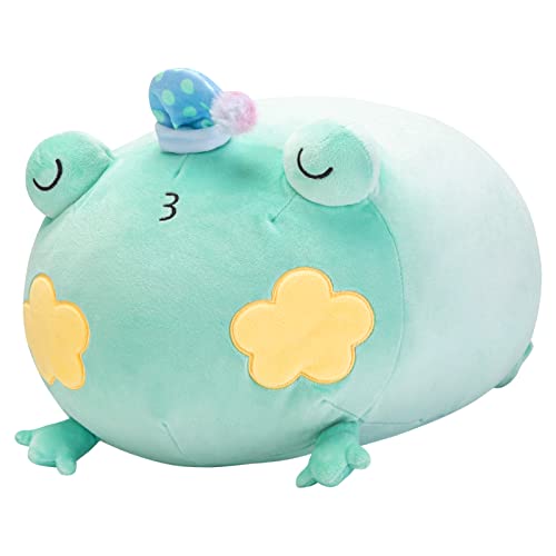 Mewaii 16'' Soft Frog Plush Pillow Stuffed Animals Plushies Squishy Pillow - Fluffy Sleepy Plush Pillow Toys for Adults Girls Boys(Green)