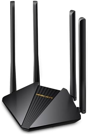 Mercusys MR30G Router Ethernet Wi-Fi Dual Band AC1200 Wireless, Porta Gigabit, MU-MIMO, Supporto IPTV, IPv6, 802.11ac, Rete Ospiti, Installazione Semplice, 4 Antenne Esterne a 5dBi, WPS