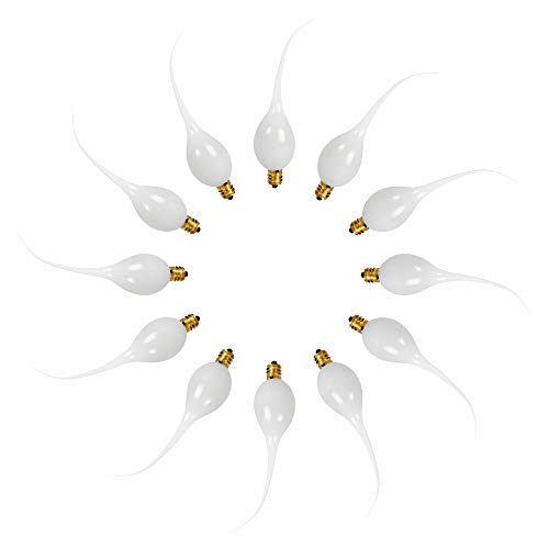 Holiday Joy - Silicone Dipped Candelabra Replacement Bulbs - Great for Electric Window Candle Lamps - C7 - E12-7 Watt - 120 Volts (6 Pack)