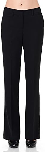 Maryclan Career Women's Dress Pants Little Boot Cut (Large, Black)