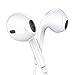 Earbuds Earphones Stereo Earphone Wired Noise Isolating Headphones with Mic and Remote Control for iPhone iPod iPad Samsung Android Smartphones Tablet Laptop 3.5mm [White] [2- PACK]