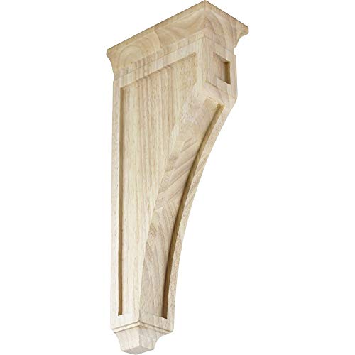 Rubberwood Decorative Wood Corbel Countertop Support 6 Inch Deep