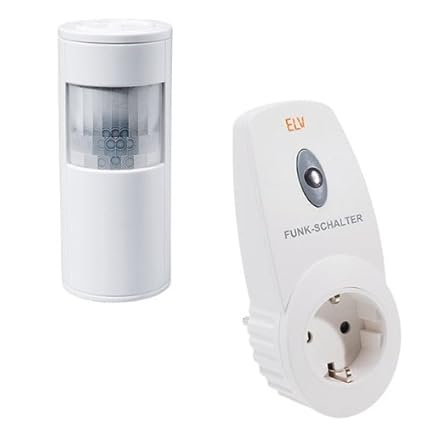 Funk Bewegungsmelder FS20 Batteriebetrieb mit Funk Steckdose 230V