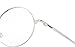 Agstum Retro Round Metal Non-Prescription Eyeglasses Frame with Spring HInge Clear Lens (Silver, (Small size) 42)