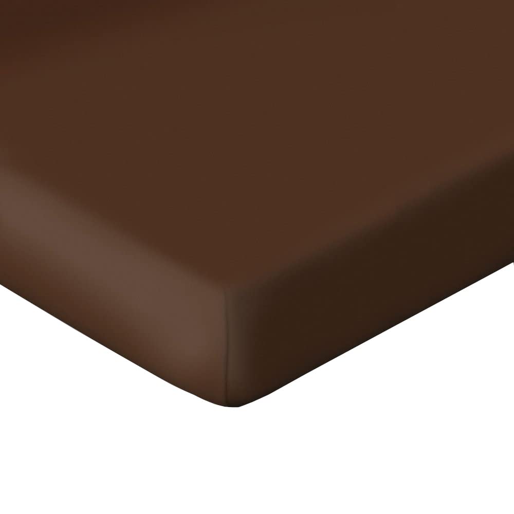 Bassetti Marrone 9314079 Fitted Sheet Plain Cotton/Elastane 180 x 200 cm / 200 x 220 cm — image 1