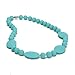 Chewbeads Perry Teething Necklace (Turquoise) - Original Fashionable Infant Teething Jewelry for Mom. 100% Medical Grade Silicone Safe for Teething Babies and Toddlers. BPA Free