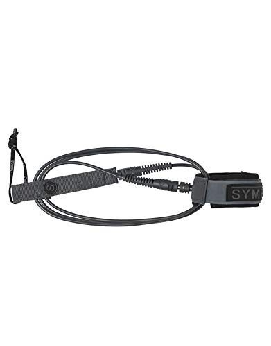 SYMPL Premium Surf Leash [ 5ft - 9ft ] Surfboard Leash for Shortboard, Longboard, SUP Paddle Board - Matte Leash (Gray, 9' ft. - Longboard) - Thumbnail 2