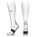 NEWZILL Medical Compression Socks for Women & Men Circulation 20-30 mmHg, Best for Running Athletic Hiking Travel Flight Nurses (White, L/XL)
