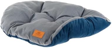 Almofada Stuart 45/2 para cães e gatos, dupla face, tweed e veludo macio, lavável, azul, XS