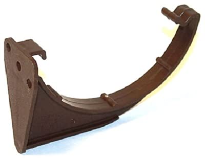 3 x RWFB1BN (Brown) Marshall Tufflex Half Round Gutter 112mm Fascia Bracket