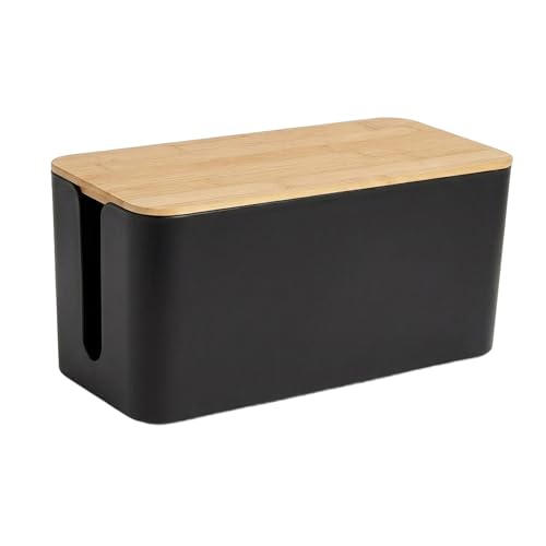 Resulzon Cable Management Box Wood Black