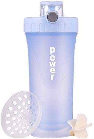 Protein Shaker Bottle Included Shaker Ball & Mixing Grid, BPA Free & Leakproof Shake Mixer Bottle, Portable Sports Water Bottles, 28-Ounce